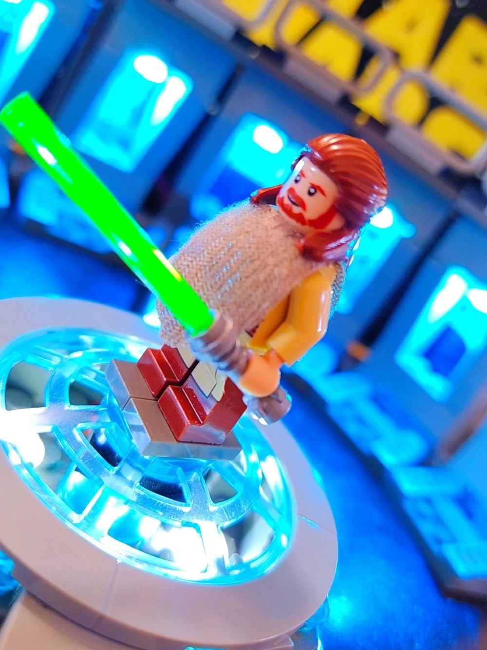 Star Wars Qui Gon Jinn Minifigure Lego Compatible